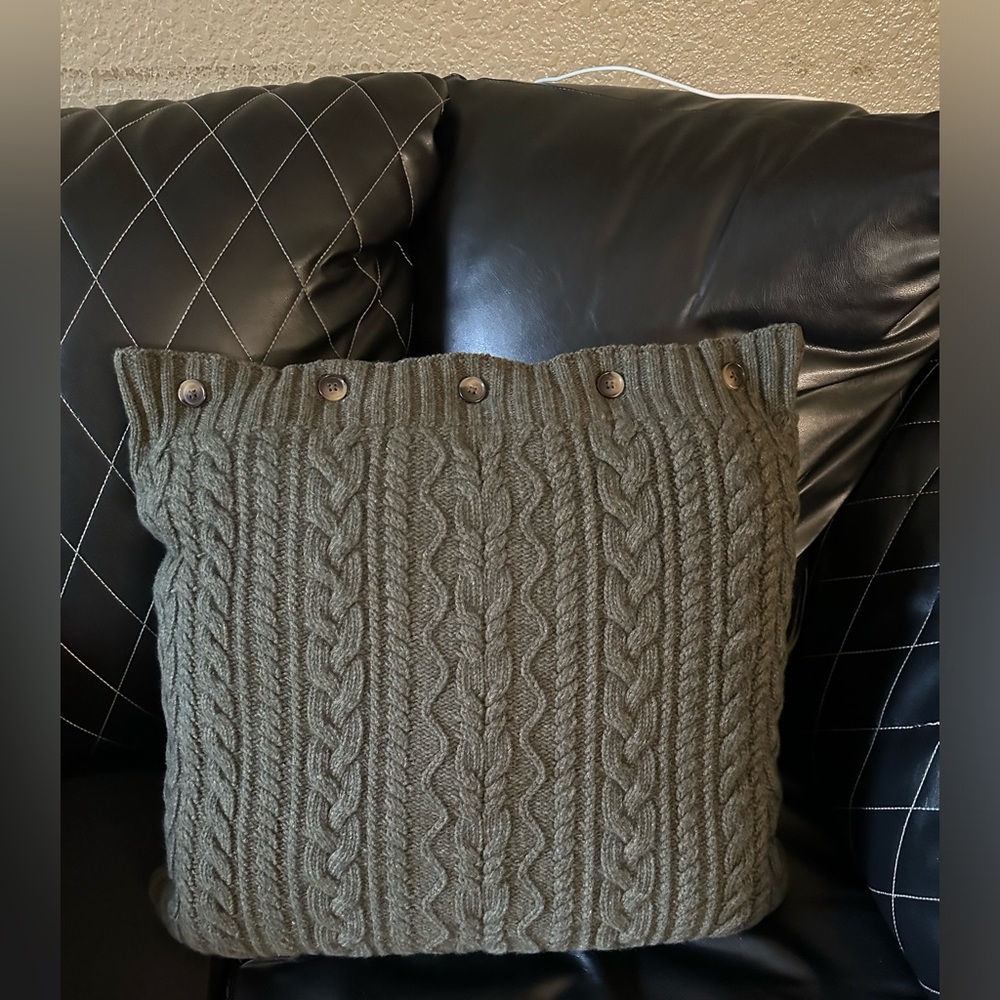 Ralph Lauren Gray Knit Throw Pillow Sz20x20